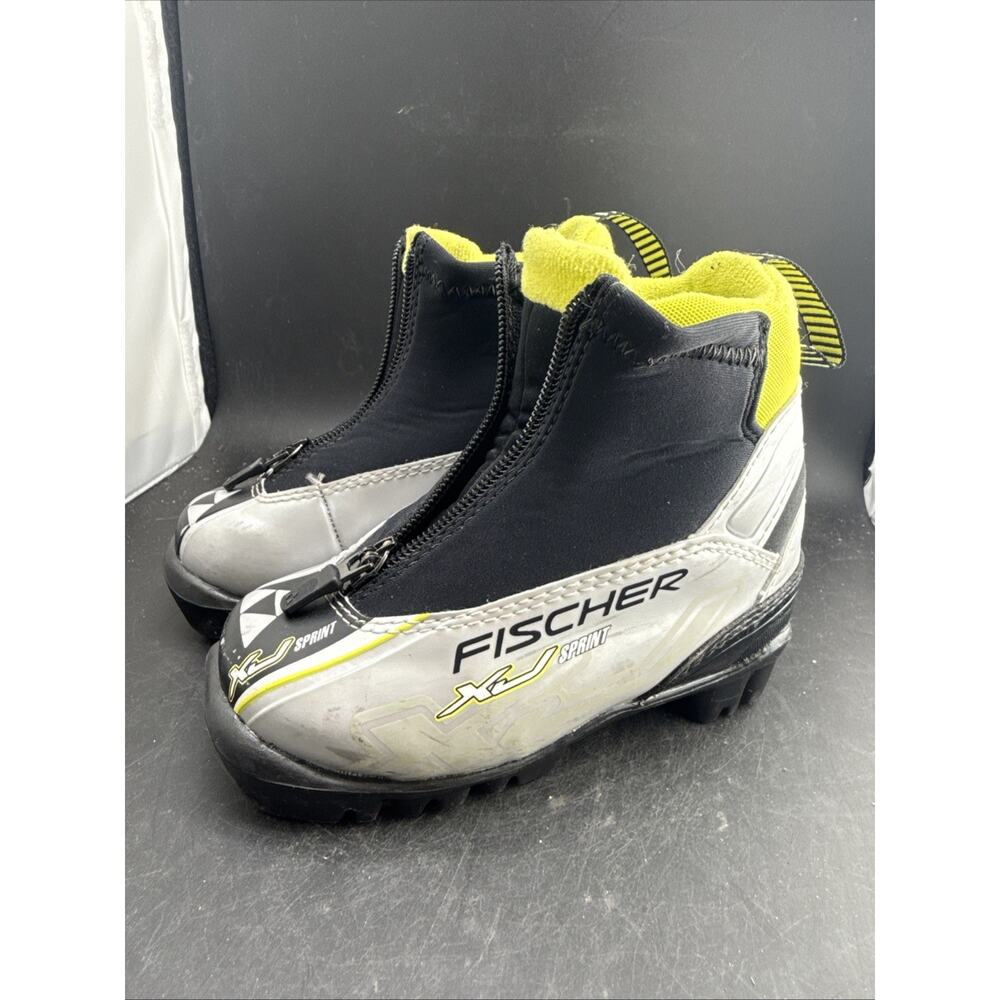 Fischer XC Sprint Junior Cross Country Ski Boots EU 26 US Youth 9 Black Gray